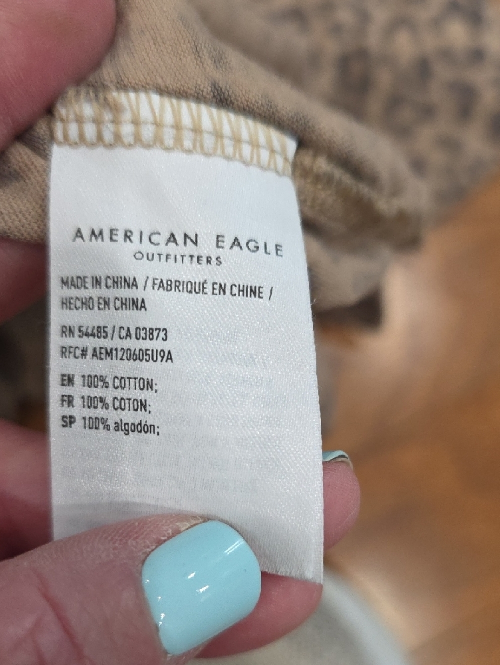 American Eagle Leopard Print Crewneck - Picture 4 of 4
